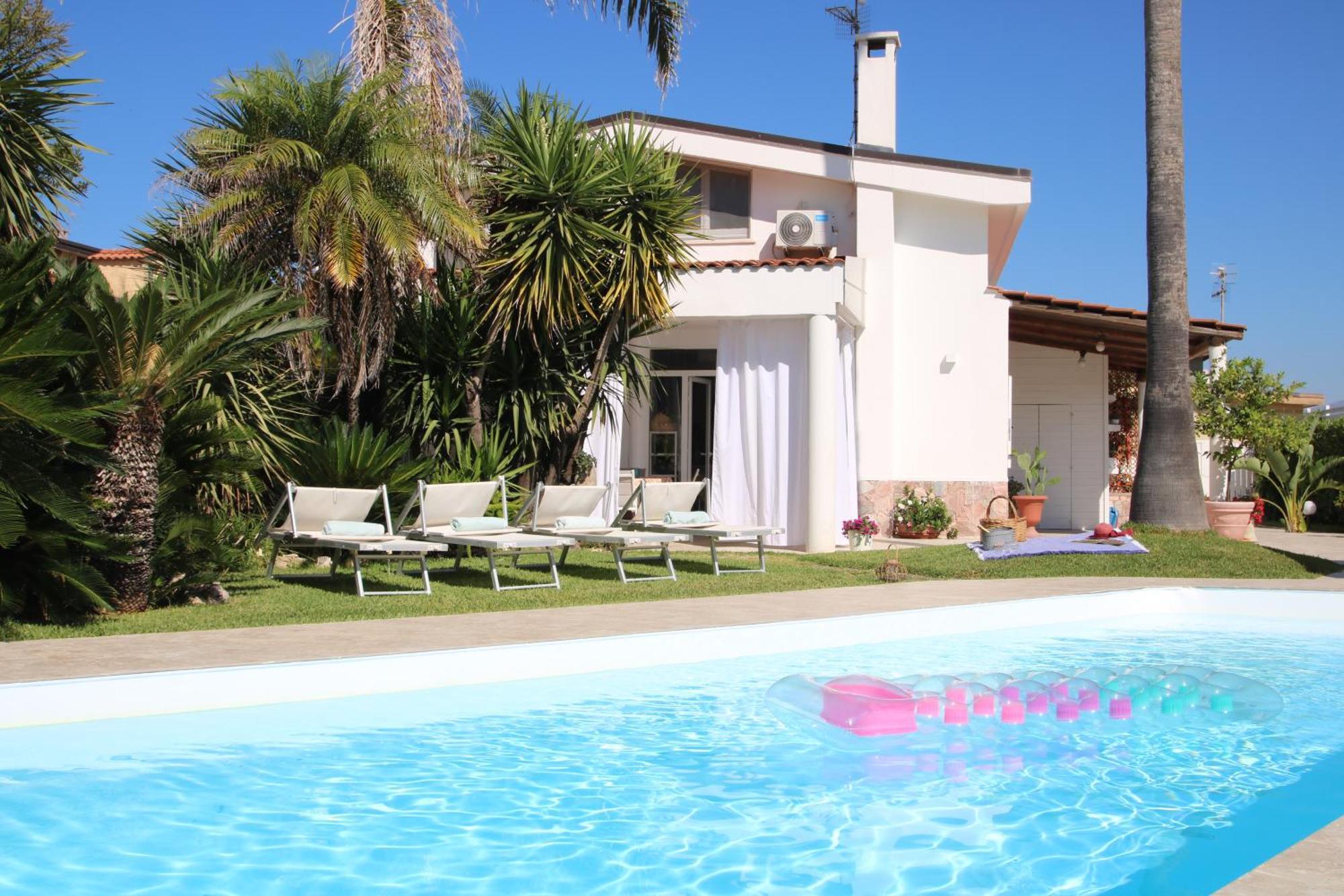 Edri Beach House - Villa Con Piscina Pontecagnano Ngoại thất bức ảnh